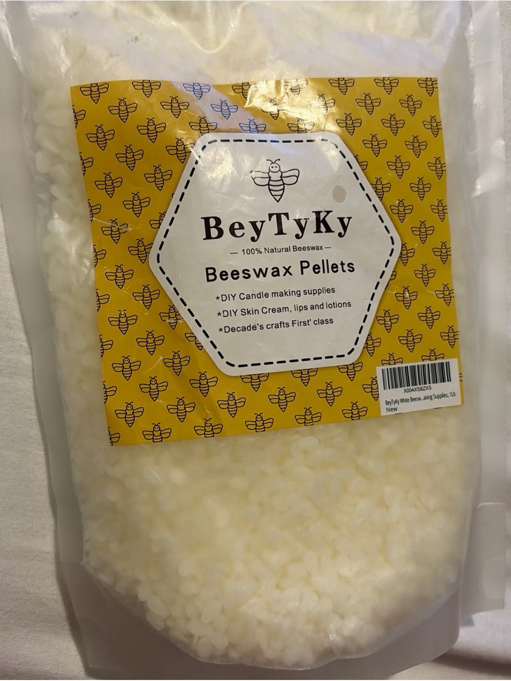White Beeswax Pellets for DIY Skin & Candle Crafts